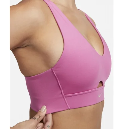 Топ женский Nike Indy Plunge Cutout Pink Dv9837-665