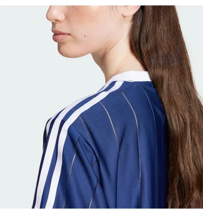 Футболка женская Adidas Adicolor 3-Stripes Pinstripe Blue IY7228