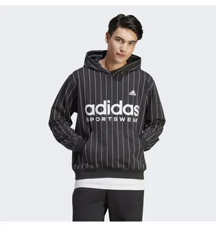 Худи мужское Adidas Pinstripe Fleece Hoodie Black Ib8381