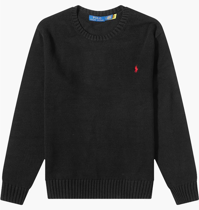 Світшот чоловічий Polo Ralph Lauren Cotton Shaker Crew Knit Black 710810846020