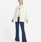 Толстовка жіноча Nike Nsw Jrsy Os Fz Hoodie Beige DM6415-133