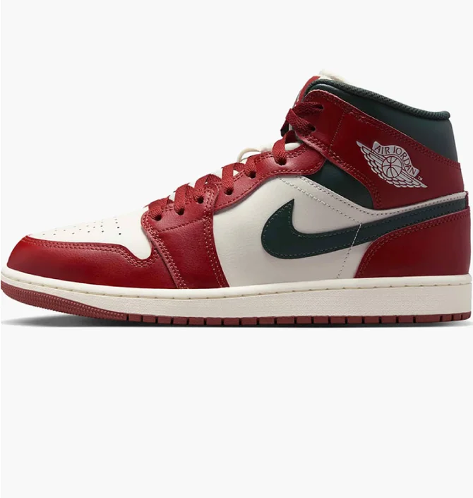 Кроссовки мужские Air Jordan 1 Mid Red/Beige DQ8426-105
