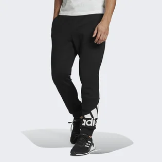 Штаны мужские Adidas Essentials Fleece Tapered Cuff Logo Pants Black GK8966