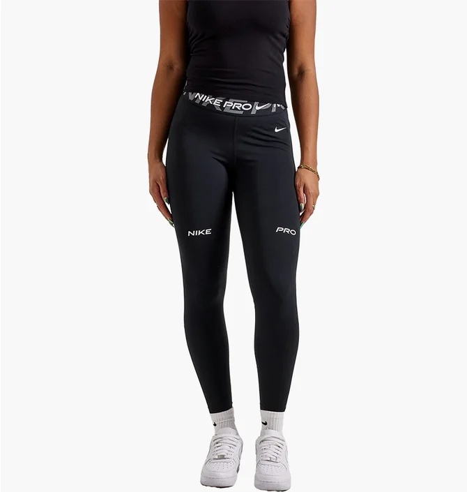 Леггинсы женские Nike Pro Mid-Rise Graphic Leggings Black FV7397-010