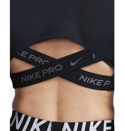 Топ женский Nike Pro Dri-Fit WomenS Cropped Long-Sleeve Top Black FB5233-010