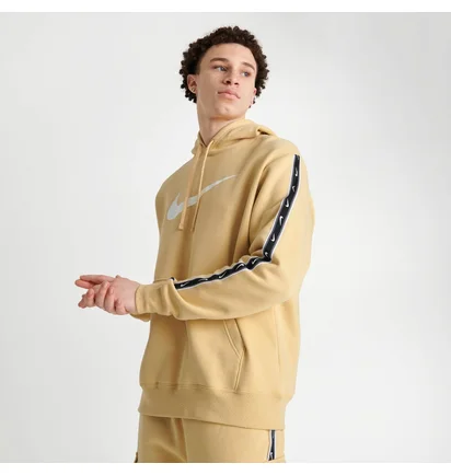 Худи мужское Nike Sportswear Repeat Fleece Pullover Hoodie Yellow Dx2028-252