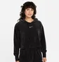 Худи женское Nike Sportswear WomenS Velour Cropped Pullover Hoodie Black DQ5927-010