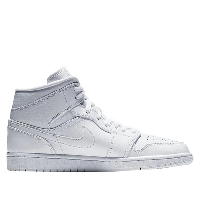 Кроссовки мужские Air Jordan 1 Mid White 554724-129
