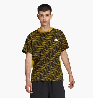 Футболка чоловіча Adidas Designed For Gameday Travel Tee Yellow/Black Hn9098