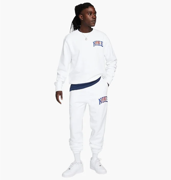 Спортивний костюм чоловічий Nike Club Fleece Brushed-Back White FV4447-100__FV4453-100