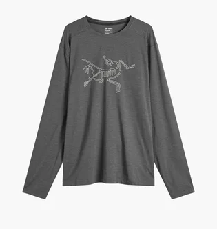 Лонгслів чоловічий Arc'teryx Cormac Logo Grey X000008452
