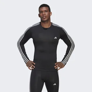 Лонгслив мужской Adidas Techfit 3-Stripes Training Long Sleeve Tee Black Hd3532