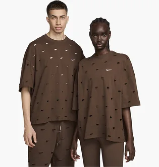 Футболка унисекс Nike T-Shirt Swoosh X Jacquemus Brown FJ3477-259