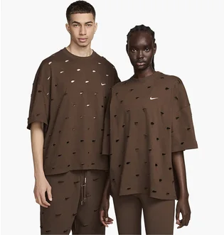 Футболка унисекс Nike T-Shirt Swoosh X Jacquemus Brown FJ3477-259