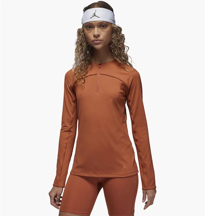 Кофта женская Air Jordan Sport Long-Sleeve Top Brown FN5113-209