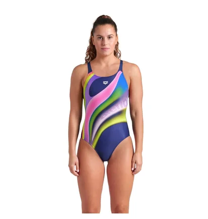 Купальник женский Arena Water Fluids Swimsuit Swim Pro Blue/Multi 008837-570