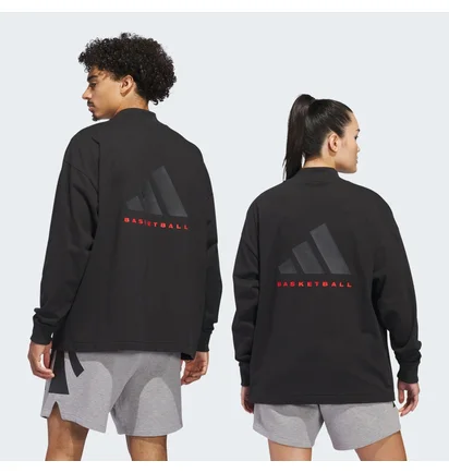 Лонгслив унисекс Adidas Basketball Long Sleeve Tee Black IZ4910