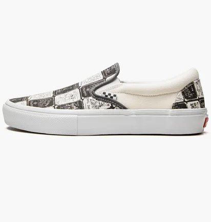 Кеды унисекс Vans Skate Slip-On Beige/Black VN0A5FCAAO7