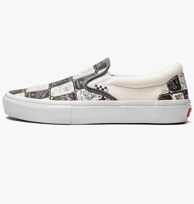 Кеды унисекс Vans Skate Slip-On Beige/Black VN0A5FCAAO7