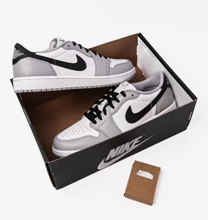 Кроссовки мужские Air Jordan 1 Low Og Barons White/Grey CZ0790-110