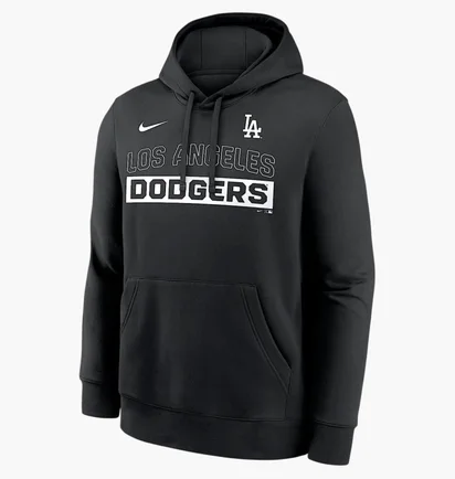 Худі чоловіче Nike Los Angeles Dodgers Club Black NKDK00ALD-2VW