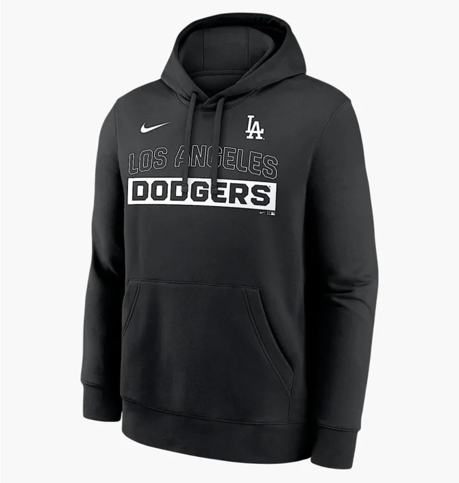 Худі чоловіче Nike Los Angeles Dodgers Club Black NKDK00ALD-2VW
