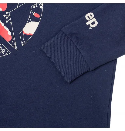 Худи женское Jeep Hooded Cropped Sweatshirt Star Botanical Print Blue O102607-A184
