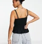 Топ жіночий ASOS Petite Shirred Cami Top Black 115934914