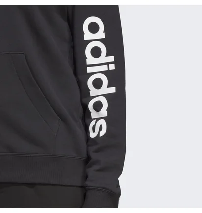 Толстовка жіноча Adidas Essentials Linear Full-Zip French Terry Hoodie Black Ic6863