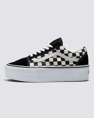 Кеди жіночі Vans Checkerboard Old Skool Stackform Shoe Black VN0A7Q5MTYQ