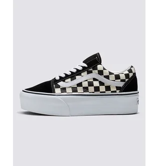 Кеды женские Vans Checkerboard Old Skool Stackform Shoe Black VN0A7Q5MTYQ