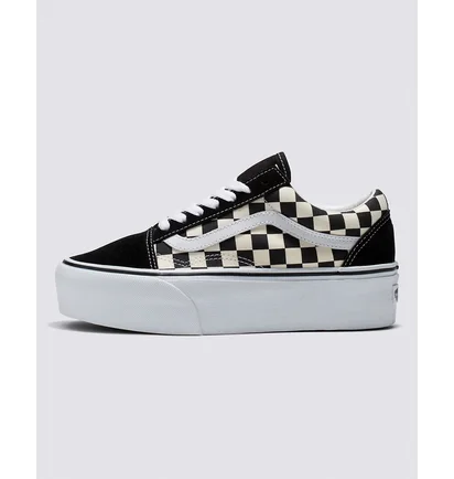 Кеди жіночі Vans Checkerboard Old Skool Stackform Shoe Black VN0A7Q5MTYQ