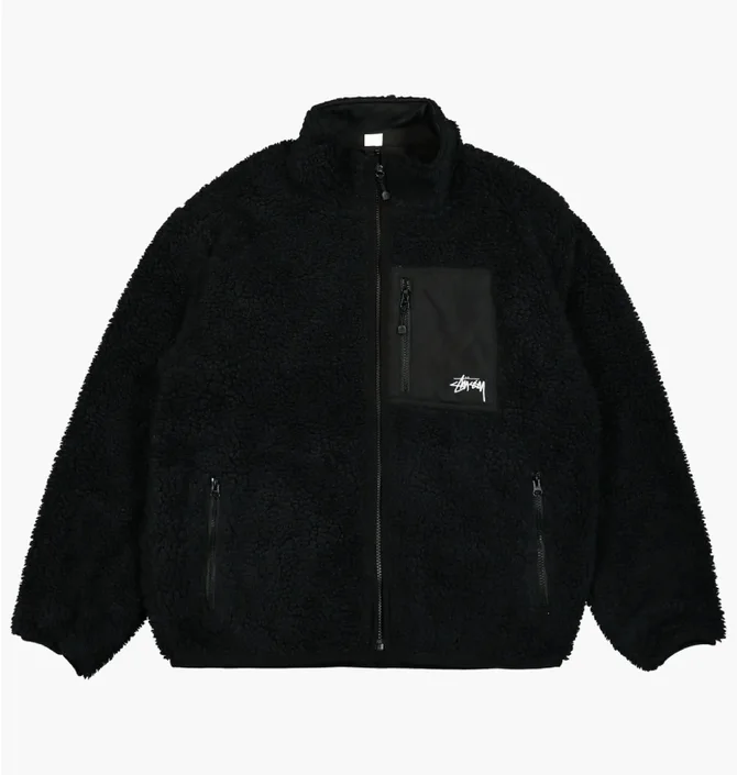 Кофта унисекс Stussy Sherpa Black 118529-0001