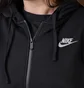 Толстовка жіноча Nike W Nsw Club Flc Fz Black Dq5471-010