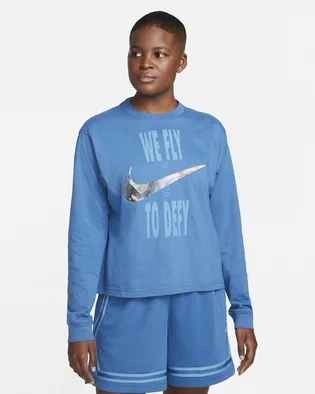 Світшот жіночий Nike Swoosh Fly Boxy Long-Sleeve T-Shirt Light Blue Dx0726-407