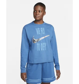 Світшот жіночий Nike Swoosh Fly Boxy Long-Sleeve T-Shirt Light Blue Dx0726-407