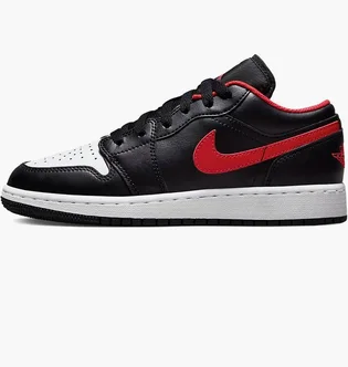 Кроссовки детские Air Jordan 1 Low Gs Black/White 553560-063