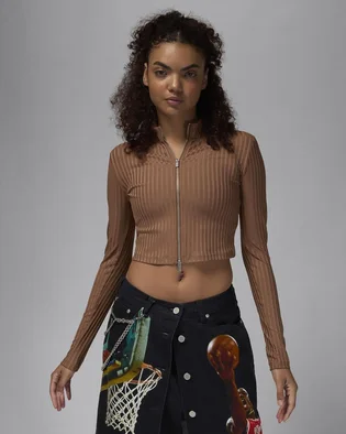 Кофта женская Air Jordan Long-Sleeve Top Brown FV7185-223