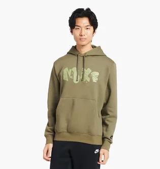Худи мужское Nike Nsw Club Fleece Graphic Pullover Hoodie Olive DQ4653-222