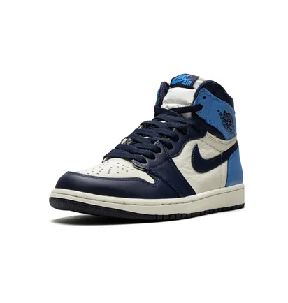 Кроссовки мужские Air Jordan 1 Retro High Og Blue/Beige 555088-140