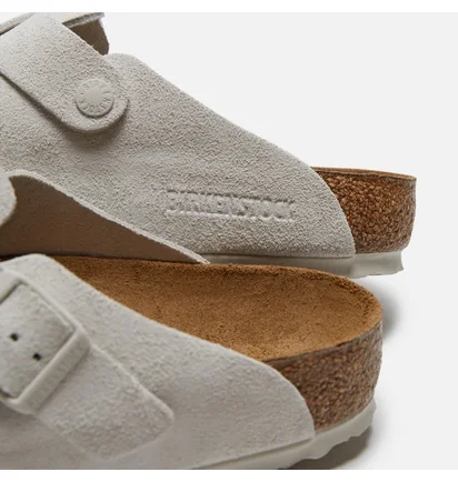 Сандали мужские Birkenstock Boston Antique Suede White 1024731