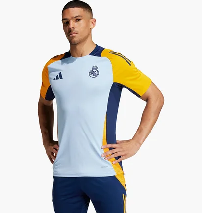 Футболка мужская Adidas Real Madrid Tiro 24 Competition Training Light Blue/Yellow IT5125