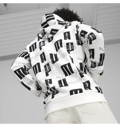 Худи мужское Puma Ess+ Logo Lab Aop Hoodie Fl White/Black 678983-02