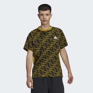 Футболка чоловіча Adidas Designed For Gameday Travel Tee Yellow/Black Hn9098