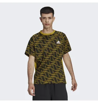 Футболка чоловіча Adidas Designed For Gameday Travel Tee Yellow/Black Hn9098
