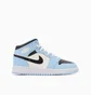 Кросівки дитячі Nike Air Jordan 1 Mid Ice Blue Gs Light Blue 555112-401