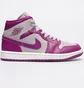 Кросівки жіночі Air Jordan 1 Mid Violet/Grey Bq6472-501