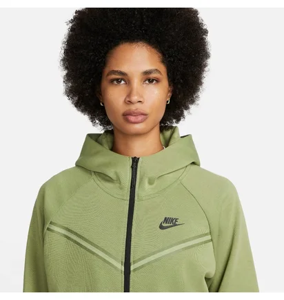 Толстовка жіноча Nike Sportswear Tech Fleece Windrunner Full-Zip Hoodie Olive Cw4298-334