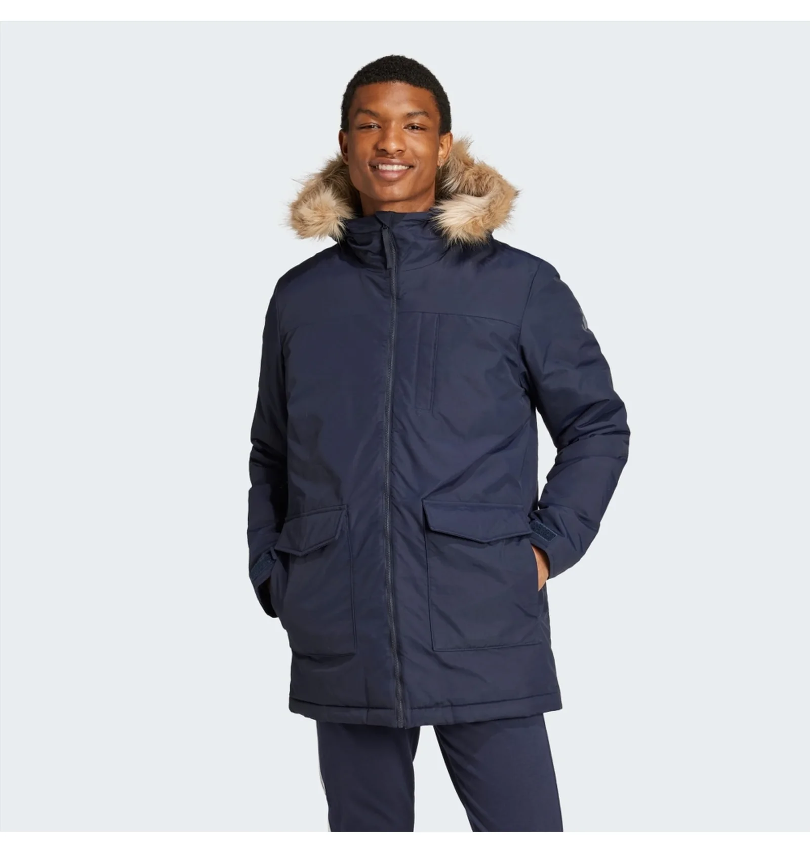ᐉ Парка мужская Adidas Paveric Fur Parka Blue IX8887 - купить в