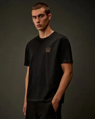 Футболка чоловіча C.P. Company Metropolis Series Printed Logo Black 19CLTS054A-006370W-999
